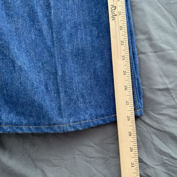 Vintage 70s Lee Jeans Mens Union Tag Straight Leg 36x28 Medium Wash - Picture 8 of 10